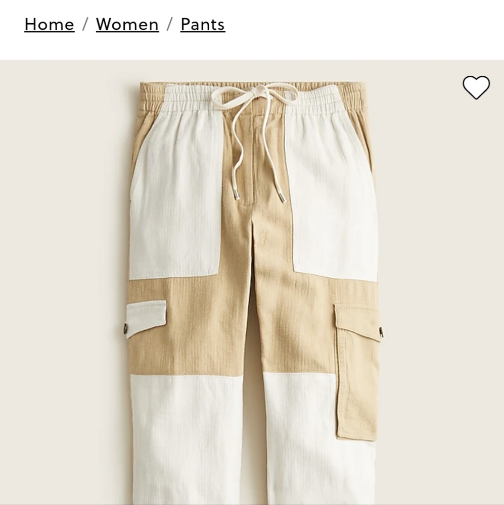 JCrew Linen cargo pants summer 2022 $138 size 6